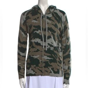 The Cashmere Project Camo Zip-up Sweater